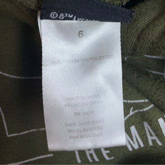 Star Wars The Mandalorian Kids Hoodie Protect Attack Green Size 6 - Picture 5 of 5